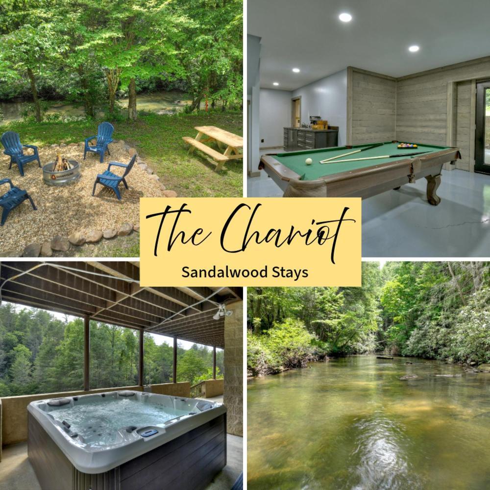 The Chariot - Creek Front With Hottub, Fire Pits, Billiards, Ev Charger - Sandalwood Stays Блу Ридж Екстериор снимка